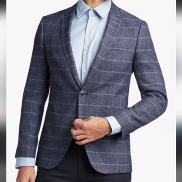 Hugo Boss 36R Dark Blue And Blu Navy Lanificio TESSE Biella men’sjacket/blazer